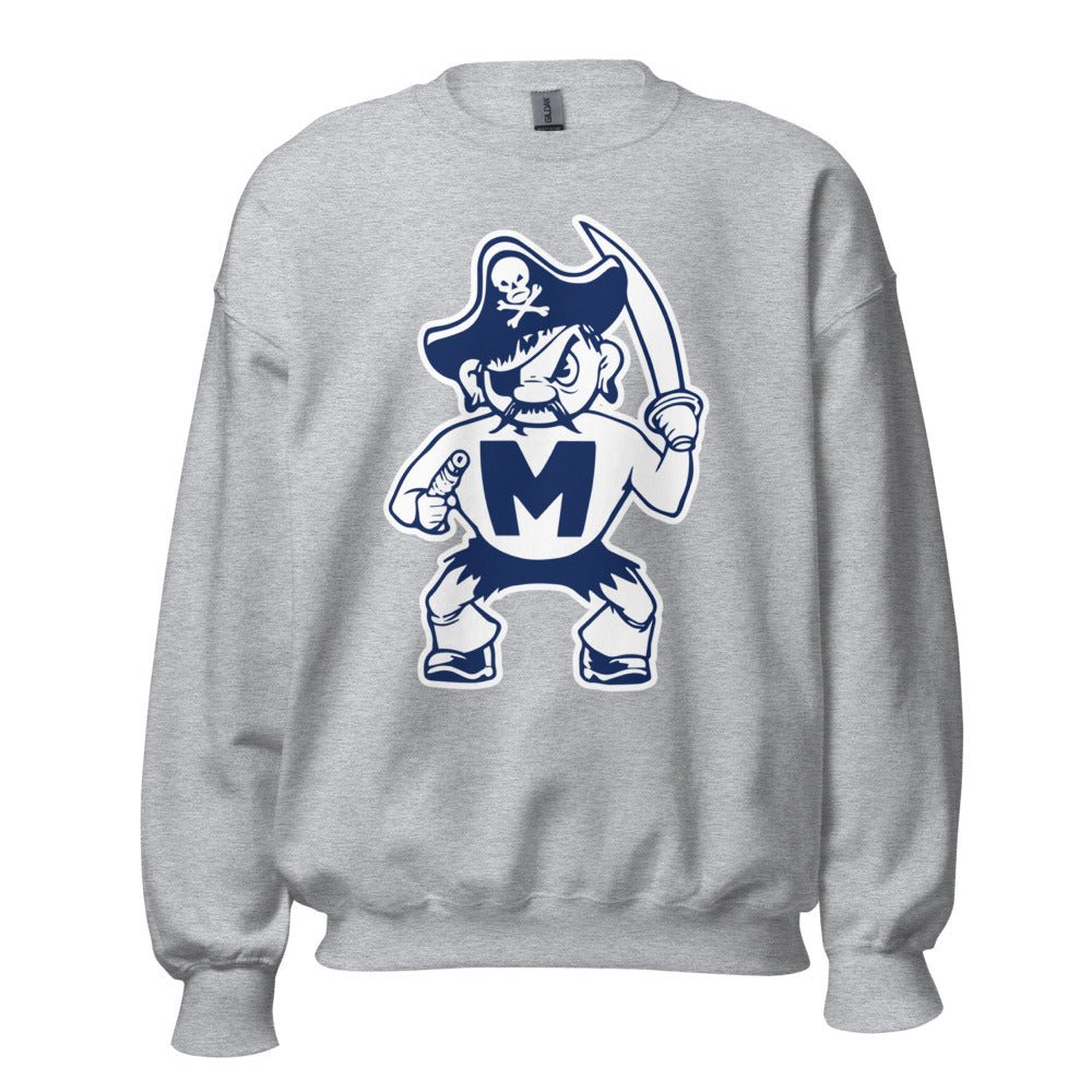 Modesto Junior College Crew Neck Sweatshirt - 1950s Vintage Pirate Mas