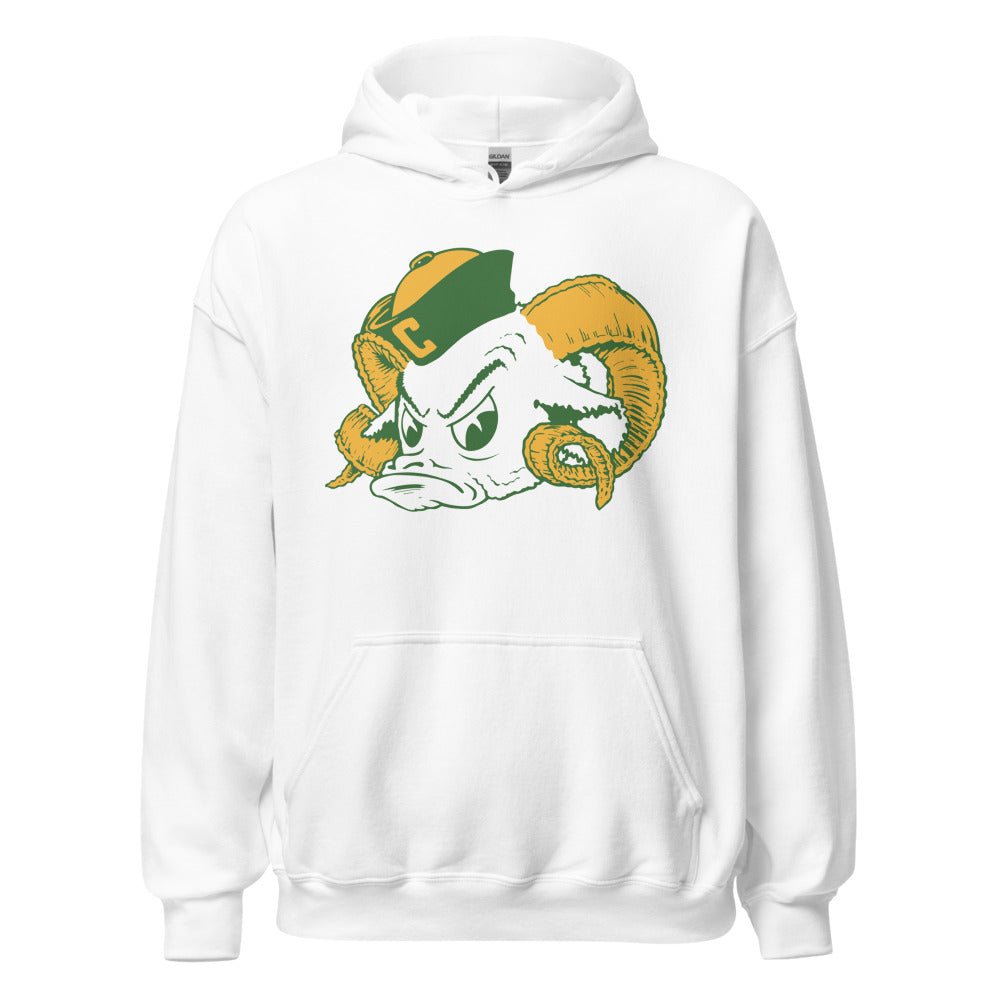 Throwback CSU Rams Hoodie 1940s Sailor Ram Art Rivalry Week