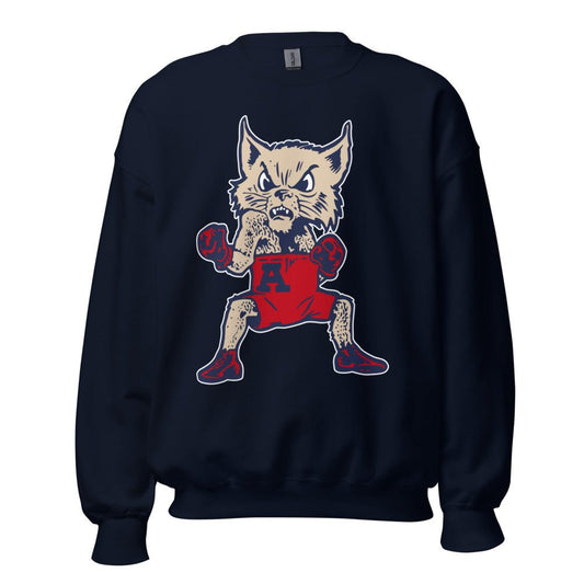 Arizona Wildcats Vintage Crew Neck Sweatshirt - 1950s Fightin' Wildcat Art Sweatshirt - Rivalry Week
