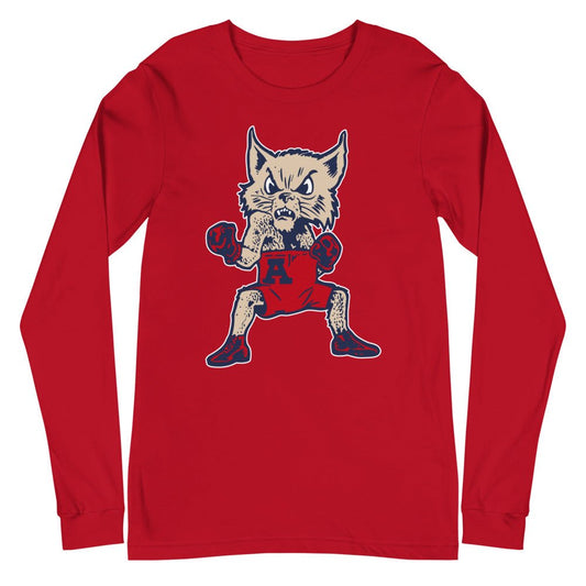 Arizona Wildcats Vintage Long Sleeve Shirt - 1950s Fightin' Wildcat Art Long Sleeve Shirt - Rivalry Week