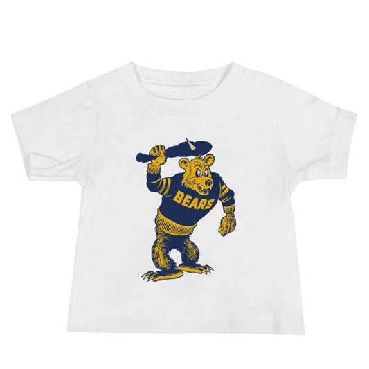 Cal Berekely Vintage Mascot Baby T Shirt - 1950s Bear Club Art Baby Staple Tee - rivalryweek