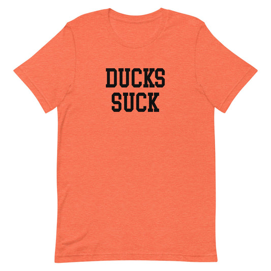 Ducks Suck Oregon State Rivalry T Shirt Heather Orange Shirt - rivalryweek