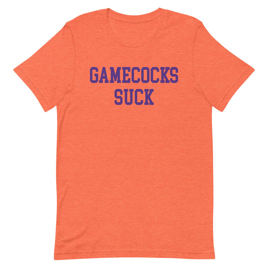Gamecocks Suck Clemson Rivalry T Shirt Heather Orange Shirt - rivalryweek