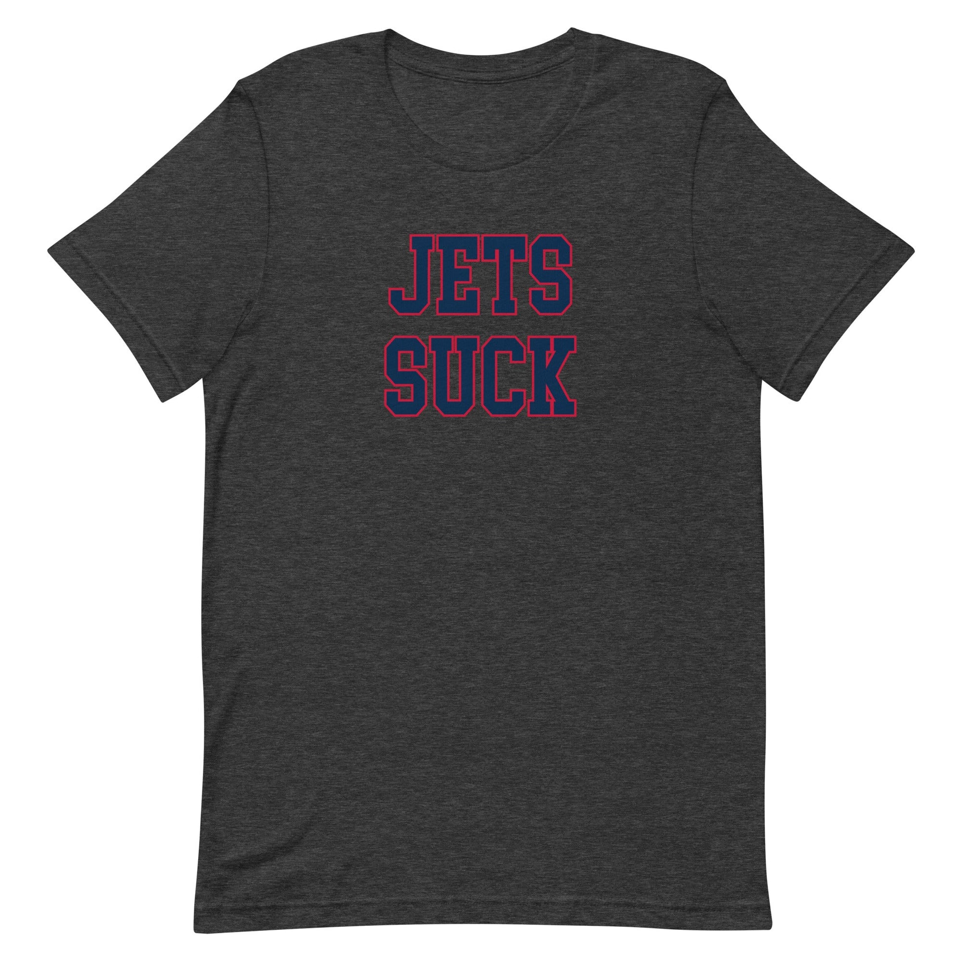 Jets Suck Shirt - Patriots Rivalry Shirt Dark Grey Heather / M