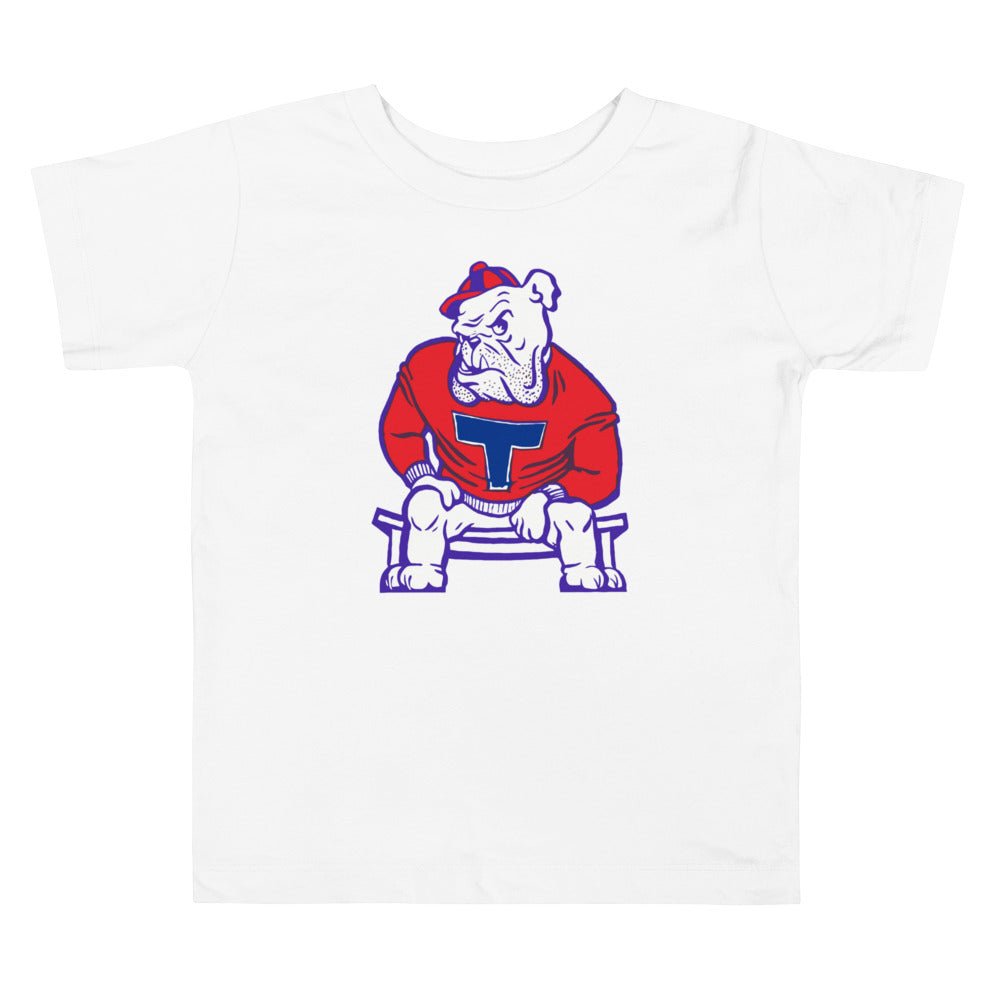 Vintage Louisiana Tech Baby T Shirt - 1950s Varsity T Bulldog Art 12-18M / White