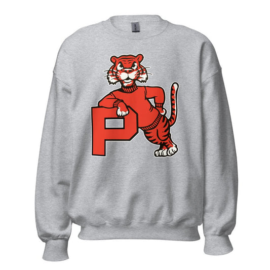 Princeton Vintage Crew Neck Sweatshirt - 1960s Leaning Tiger Mascot Art Sweatshirt - Rivalry Week