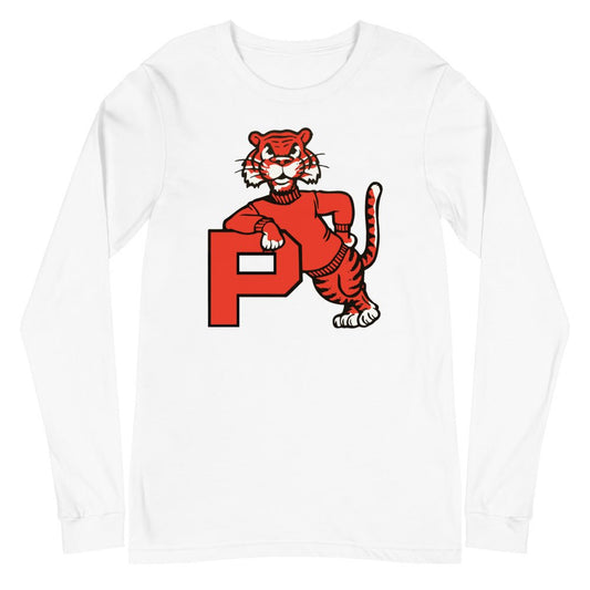 Princeton Vintage Long Sleeve Shirt - 1960s Leaning Tiger Mascot Art Long Sleeve Shirt - Rivalry Week