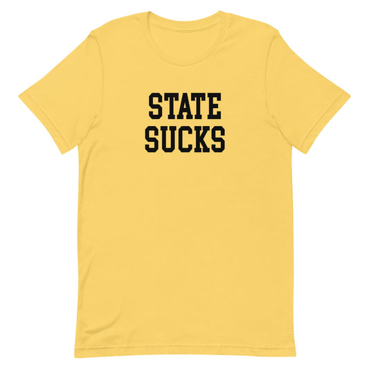 State Sucks Iowa Rivalry T Shirt Yellow Shirt - rivalryweek