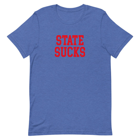 State Sucks Kansas Rivalry T Shirt Heather Blue Shirt - rivalryweek