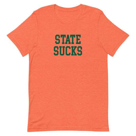 State Sucks Miami Rivalry T Shirt Heather Orange Shirt - rivalryweek