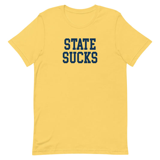 State Sucks Michigan Rivalry T Shirt - Yellow Shirt - rivalryweek
