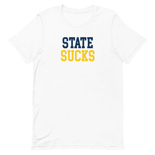 State Sucks Michigan Rivalry T Shirts - Two Tone Shirt - rivalryweek