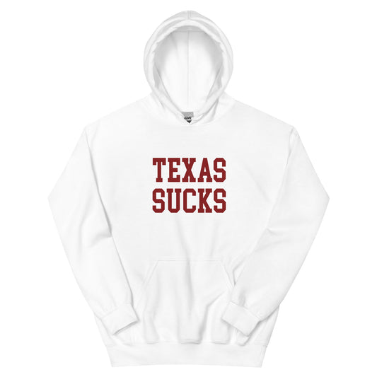 Texas Sucks Oklahoma Rivalry Hoodie White Sweatshirt - rivalryweek