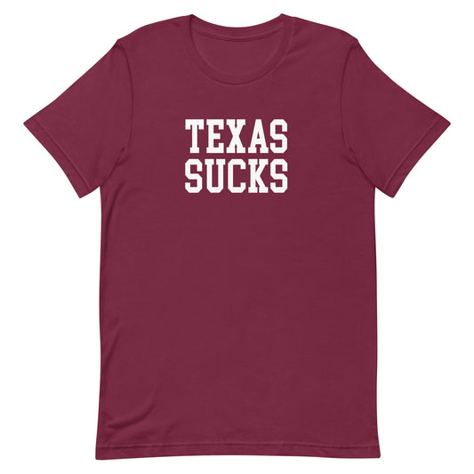 Texas Sucks Oklahoma Rivalry T Shirt Crimson Shirt - rivalryweek