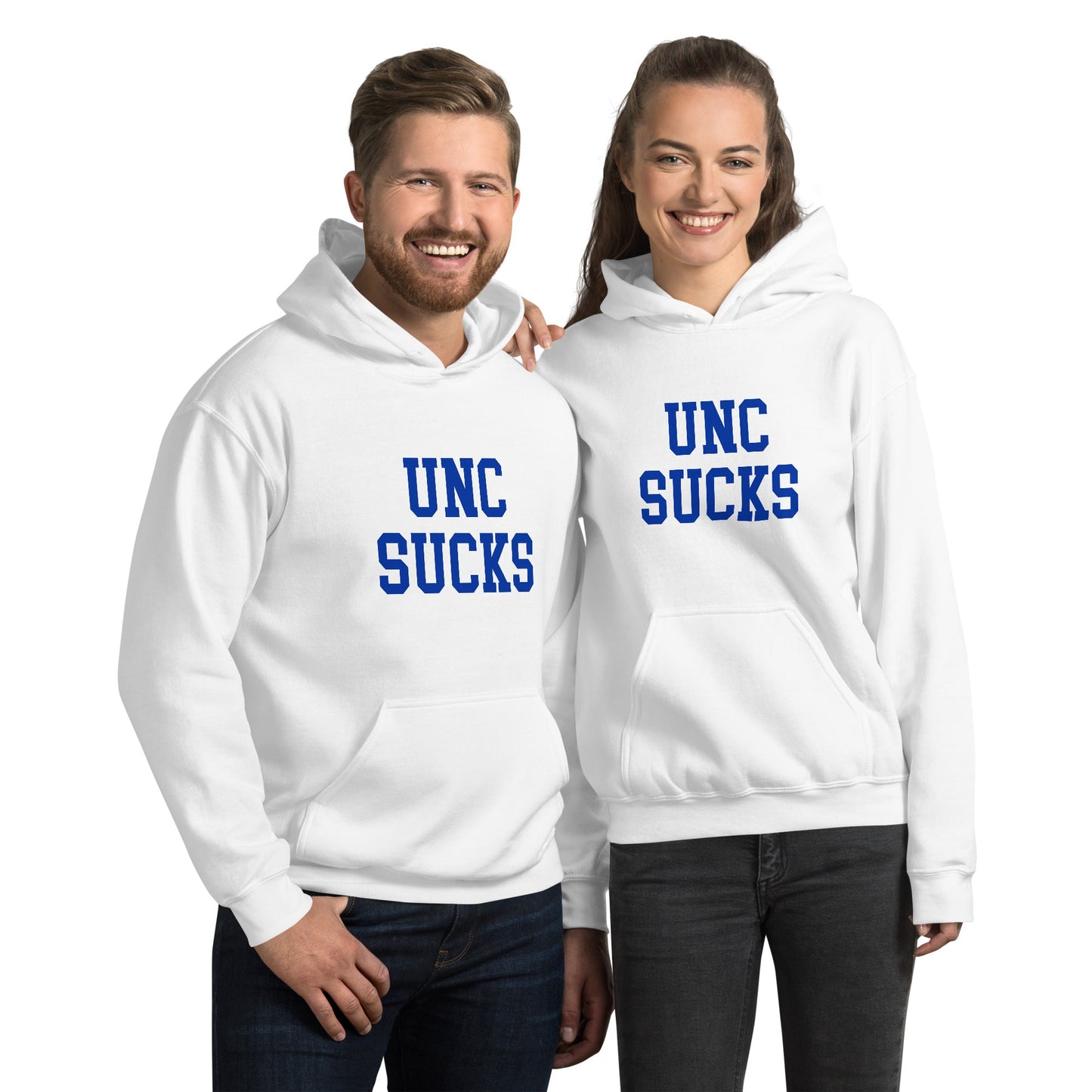 UNC Sucks Duke Rivalry Hoodie White Sweatshirt - rivalryweek
