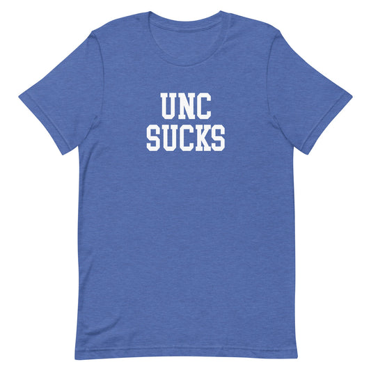 UNC Sucks Duke Rivalry T Shirt Heather Blue Shirt - rivalryweek