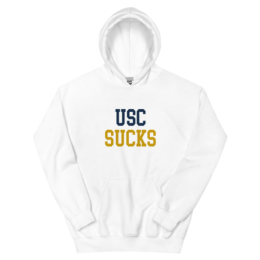 USC Sucks Notre Dame Rivalry Hoodie White Sweatshirt - rivalryweek