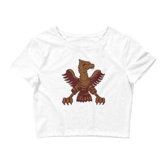 Vintage Boston College Eagle Mascot Crop Top - 1946 Vintage BC Eagle Mascot Art Crop Top - rivalryweek