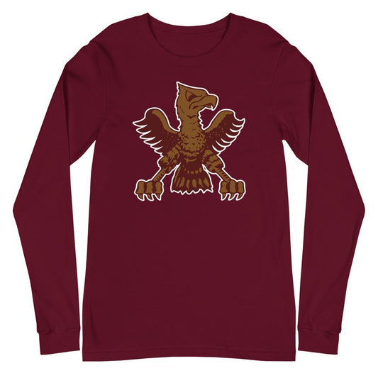 Vintage Boston College Eagle Mascot Long Sleeve Shirt - 1946 Vintage BC Eagle Mascot Art Long Sleeve Shirt - rivalryweek