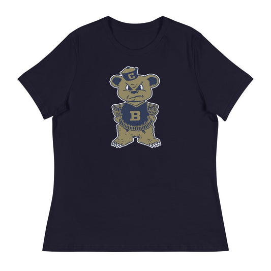 Vintage Cal Berekely Women's Relaxed Shirt - 1950s Grumpy Sailor Bear Art W Relaxed T Shirt - rivalryweek