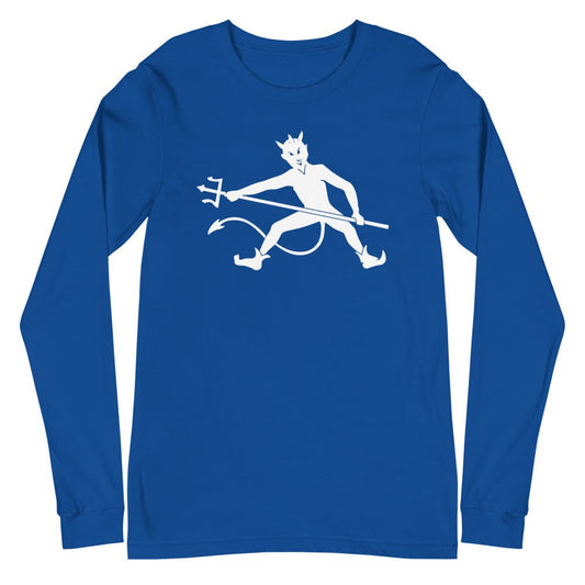 Vintage Duke Blue Devil Long Sleeve Shirt - 1920s Classic Silhouette Art Long Sleeve Shirt - rivalryweek