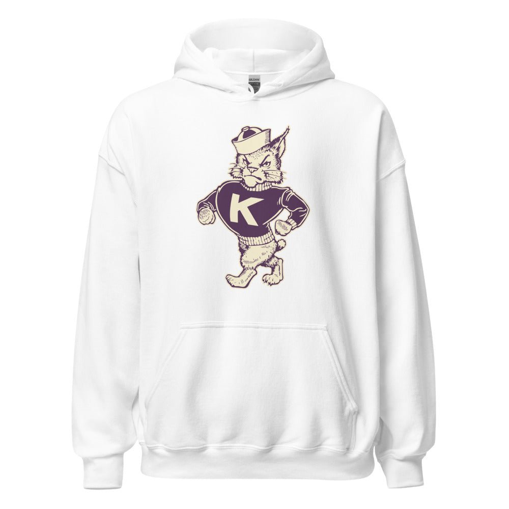 Vintage Kansas State Hoodie - 1950s Strutting Varsity Wildcat Mascot Art Hoodie - rivalryweek