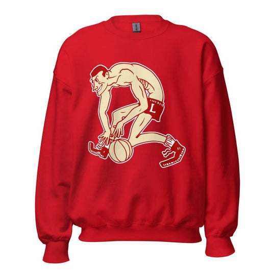 Vintage Louisville Basketball Crew Neck Sweatshirt - 1940s Cardinal Dribble Art Sweatshirt - Rivalry Week