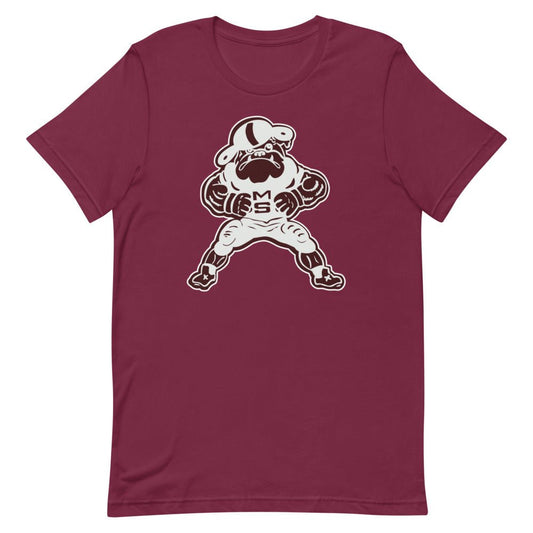 Vintage Mississippi State Football Shirt - 1950s Bulldogs Football Art Shirt - rivalryweek
