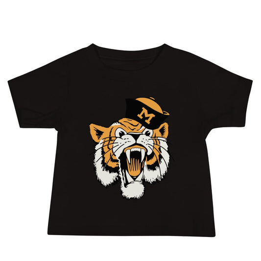 Vintage Mizzou Baby T Shirt - 1950s Sailor Tiger Art Baby Staple Tee - rivalryweek