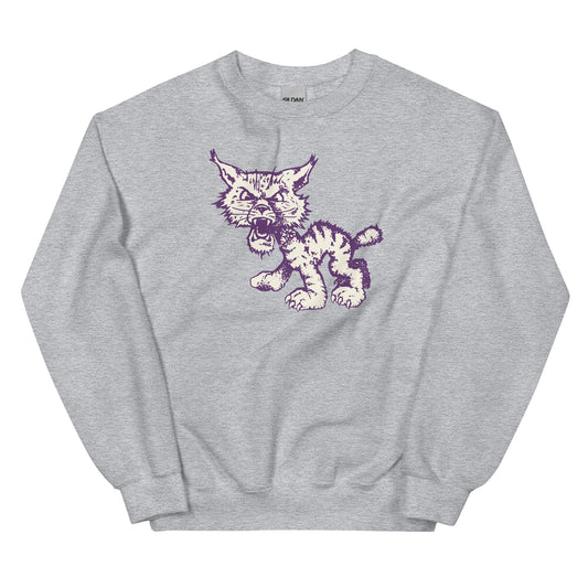 Vintage Northwestern Crew Neck Sweatshirt - 1950's Wildcats Art Sweatshirt - rivalryweek