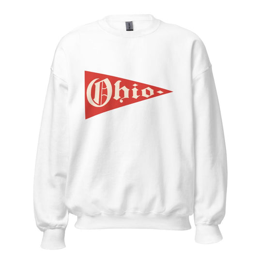 Vintage Ohio State Crew Neck Sweatshirt - 1960s Ohio Pennant Art Sweatshirt - Rivalry Week