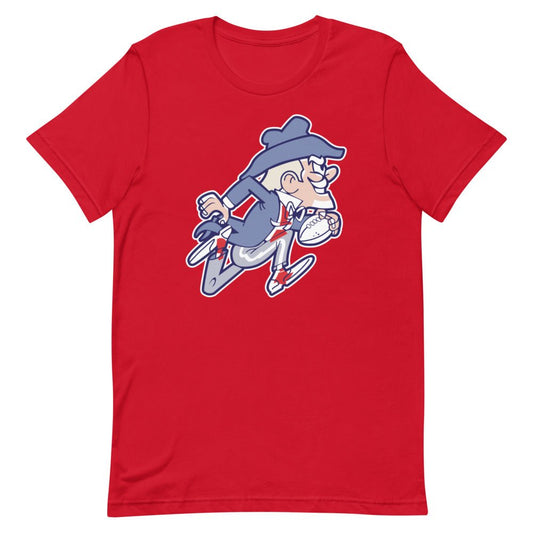 Vintage Ole Miss Football Shirt - 1950s Running Colonel Reb Art Shirt - rivalryweek