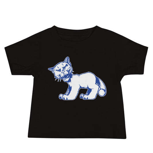 Vintage Penn State Mascot Baby T Shirt - 1950s All Fours Nittany Lion Art Baby Staple Tee - rivalryweek