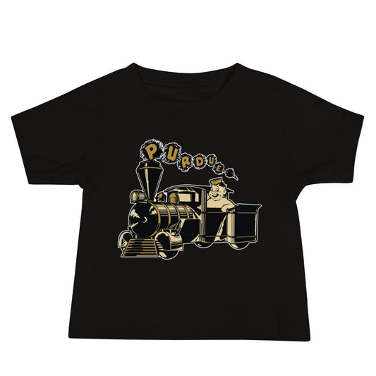 Vintage Purdue Baby T Shirt - 1940s Conductor Pete Art Baby Staple Tee - Rivalry Week