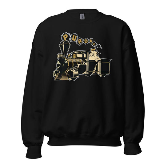 Vintage Purdue Crew Neck Sweatshirt - 1940s Conductor Pete Art Sweatshirt - Rivalry Week