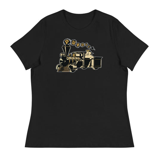 Vintage Purdue Women's Relaxed Shirt - 1940s Conductor Pete Art W Relaxed T Shirt - Rivalry Week