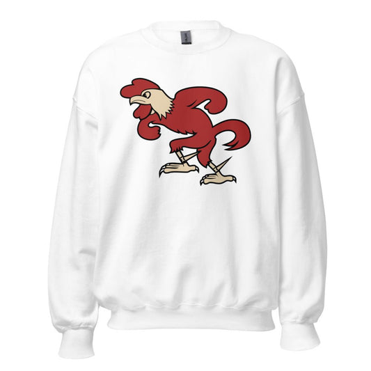 Vintage South Carolina Mascot Crew Neck Sweatshirt - 1950s Puffed up Gamecock Art Sweatshirt - rivalryweek