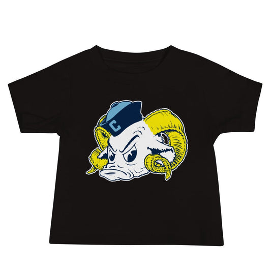 Vintage UNC Baby T Shirt - 1950s Sailor Tarheel Mascot Art Baby Staple Tee - Rivalry Week