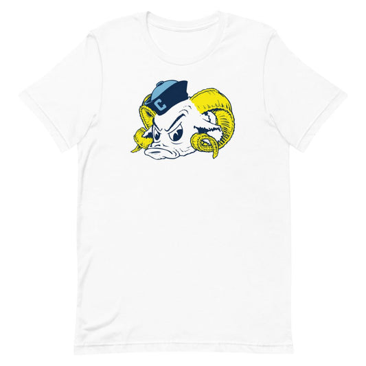 Vintage UNC Shirt - 1950s Sailor Tarheel Mascot Art Shirt - Rivalry Week