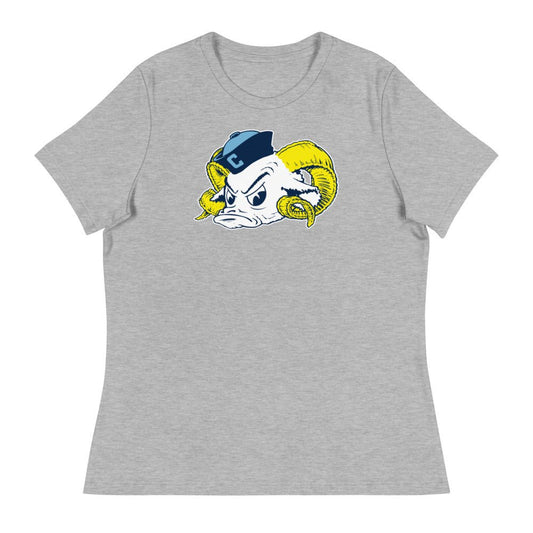 Vintage UNC Women's Relaxed Shirt - 1950s Sailor Tarheel Mascot Art W Relaxed T Shirt - Rivalry Week