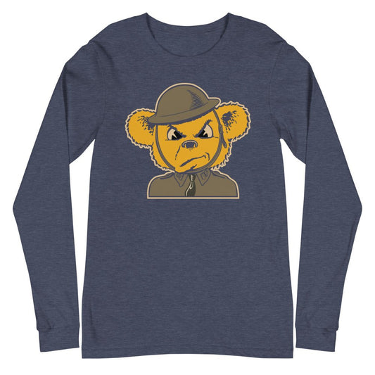 Vintage War Era Cal Berkeley Long Sleeve Shirt - 1940s Army Bear Art Long Sleeve Shirt - rivalryweek