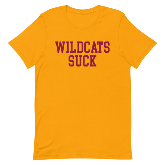 Wildcats Suck Arizona State Rivalry T Shirt Gold Shirt - rivalryweek