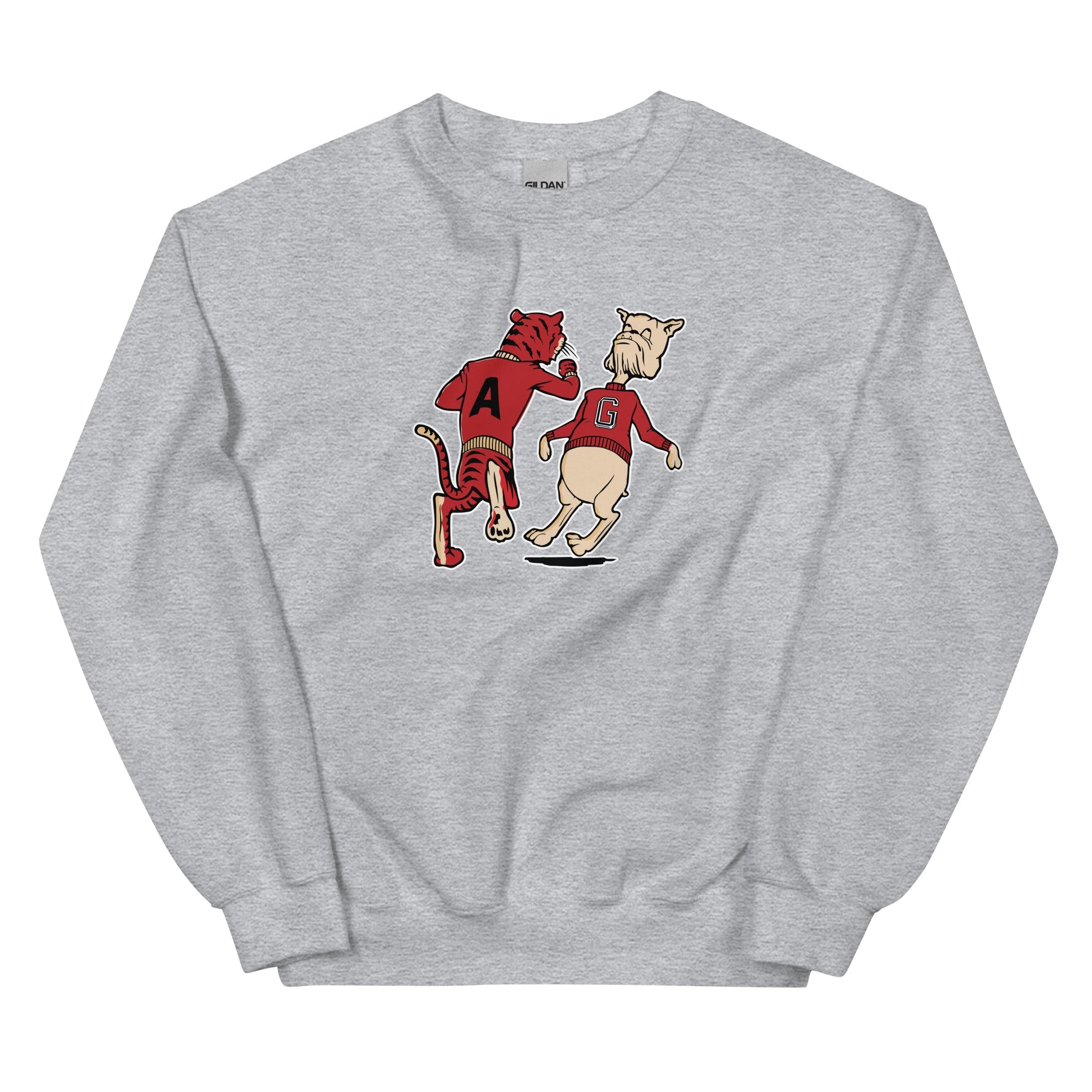 1950's Right in the Kisser Crew Neck - 1950s Auburn vs. Georgia Art - rivalryweek