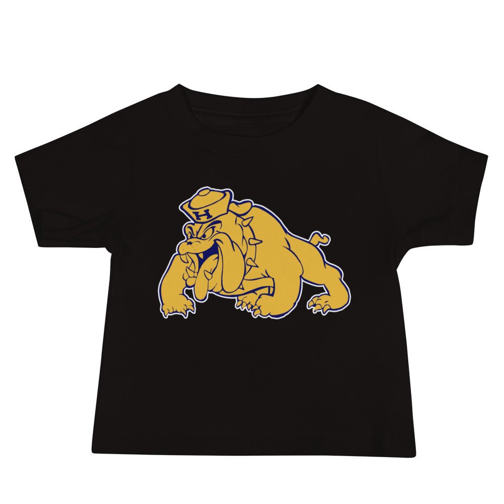 Allan Hancock College Bulldog Baby T Shirt - 1950s Vintage Sailor Hat Mascot Art Baby Staple Tee - rivalryweek