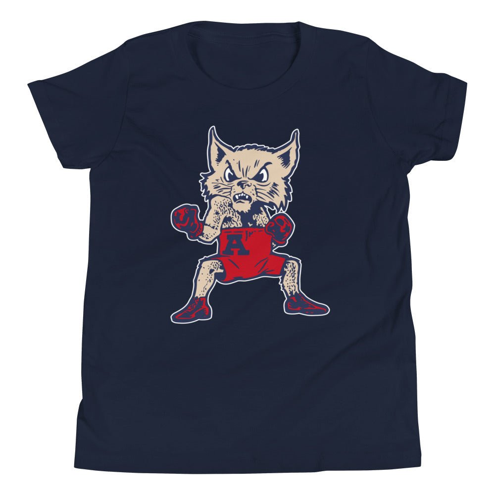 Arizona Wildcats Vintage Kids Youth Shirt - 1950s Fightin' Wildcat Art Youth Staple Tee - Rivalry Week