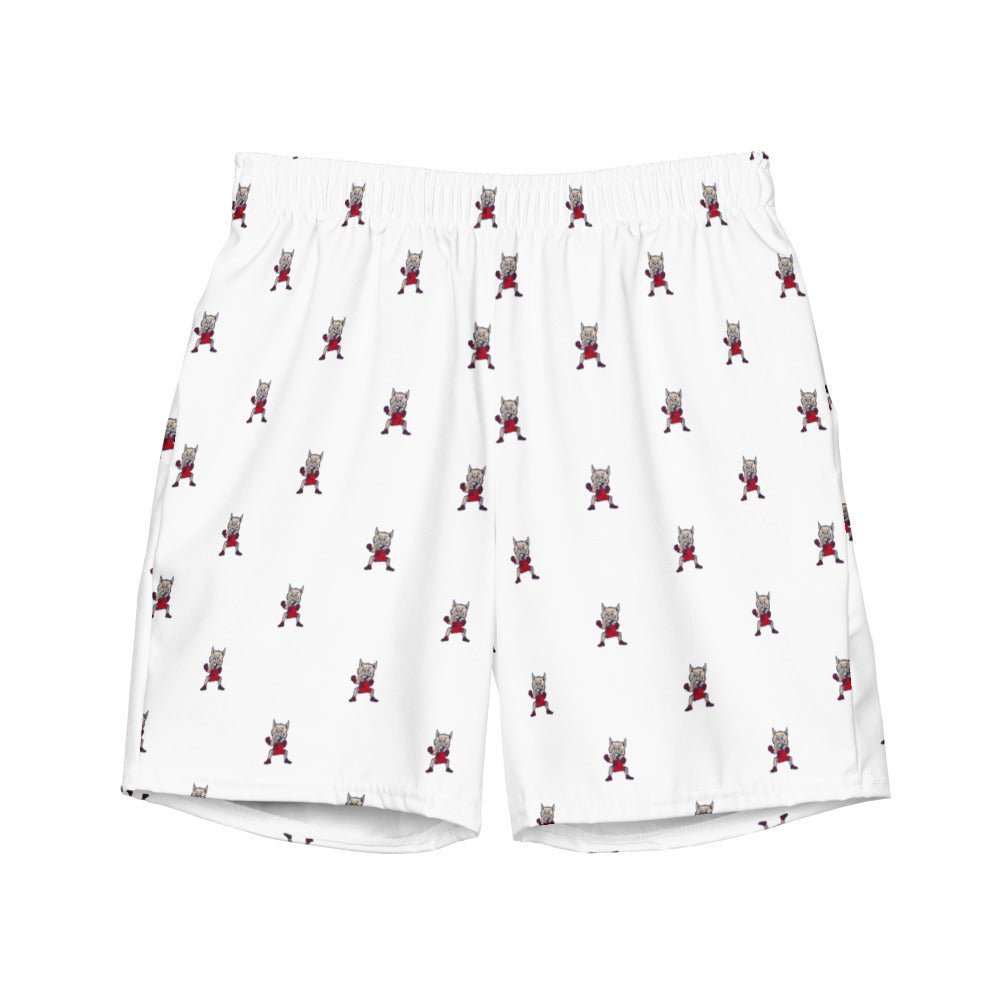 Arizona Wildcats Vintage Swim Trunks - 1950s Fightin' Wildcat White Pattern Swim Trunks - Rivalry Week