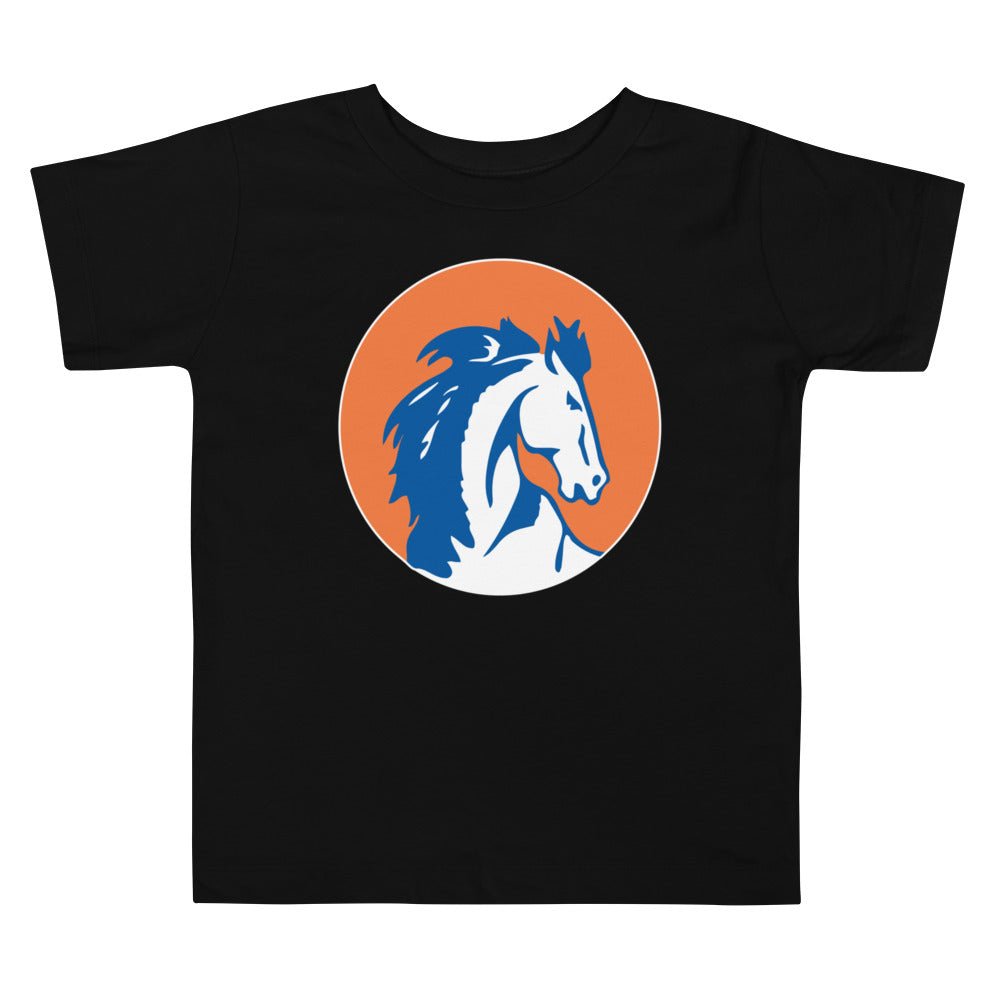 Boise State Vintage Toddler T Shirt - 1957 Rising Sun Bronco Art Toddler Staple Tee - rivalryweek