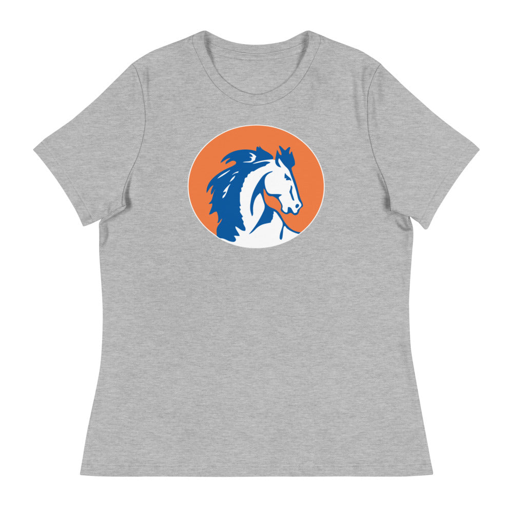 Boise State Vintage Women's Relaxed Shirt - 1957 Rising Sun Bronco Art W Relaxed T Shirt - rivalryweek