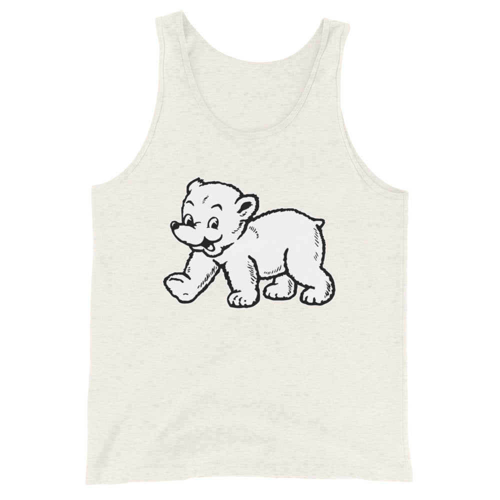 Bowdoin Polar Bears Men's Tank Top - 1940s Vintage Mascot Art Art Mens Tank Top - rivalryweek