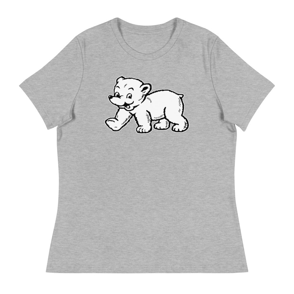 Bowdoin Polar Bears Women's Relaxed Shirt - 1940s Vintage Mascot Art Art W Relaxed T Shirt - rivalryweek